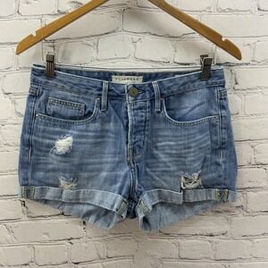 Bullhead Denim Shorts Womens Sz 28 Girlfriend Distressed